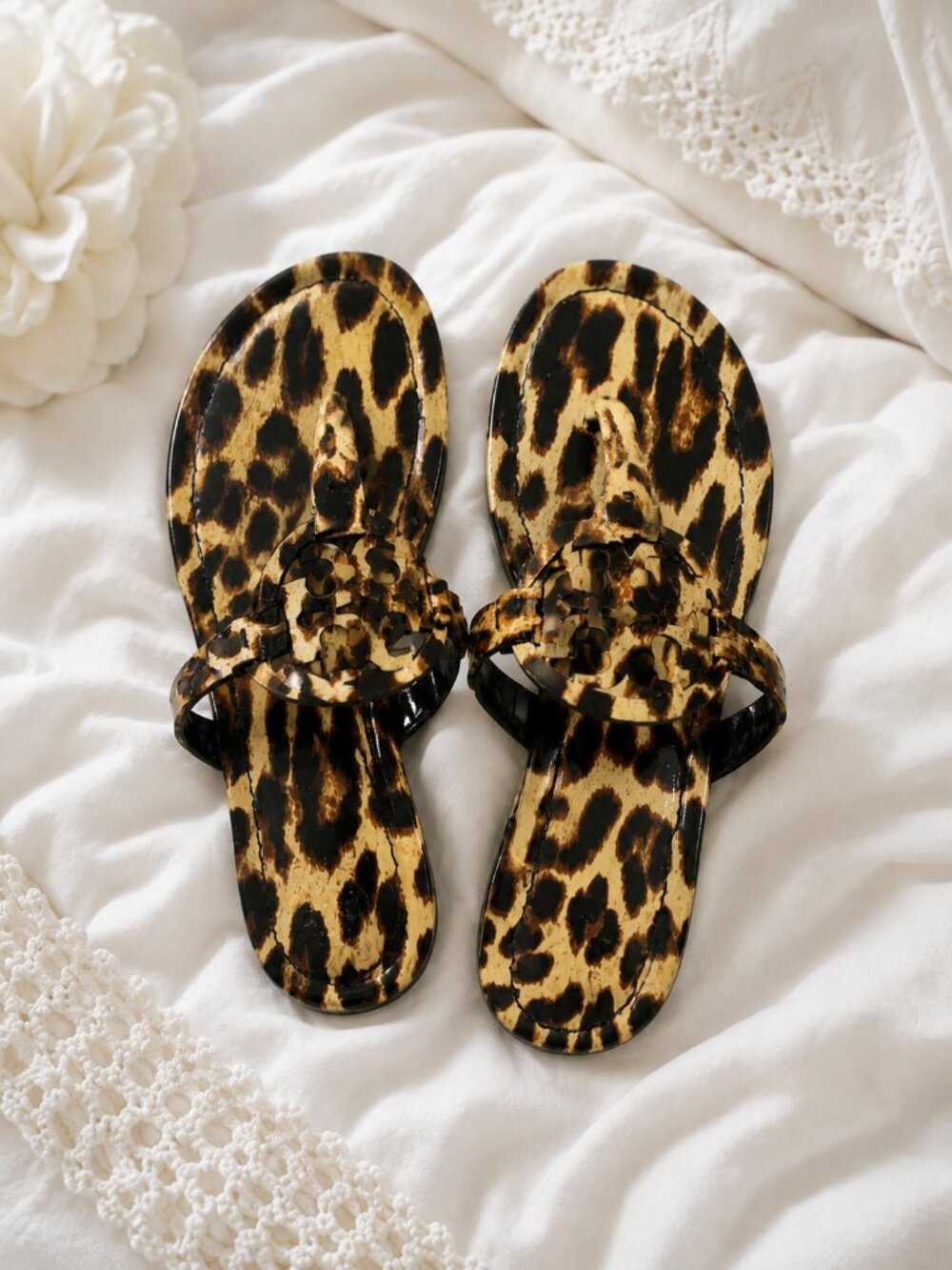 Tory Burch Leopard Print Miller Sandals - Picture 2 of 8